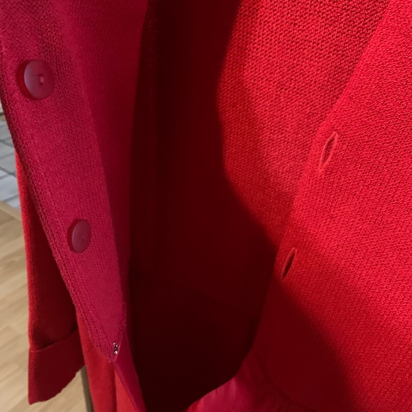 St. John Red Evening Dress w/Belt size 6 - Picture 6 of 6